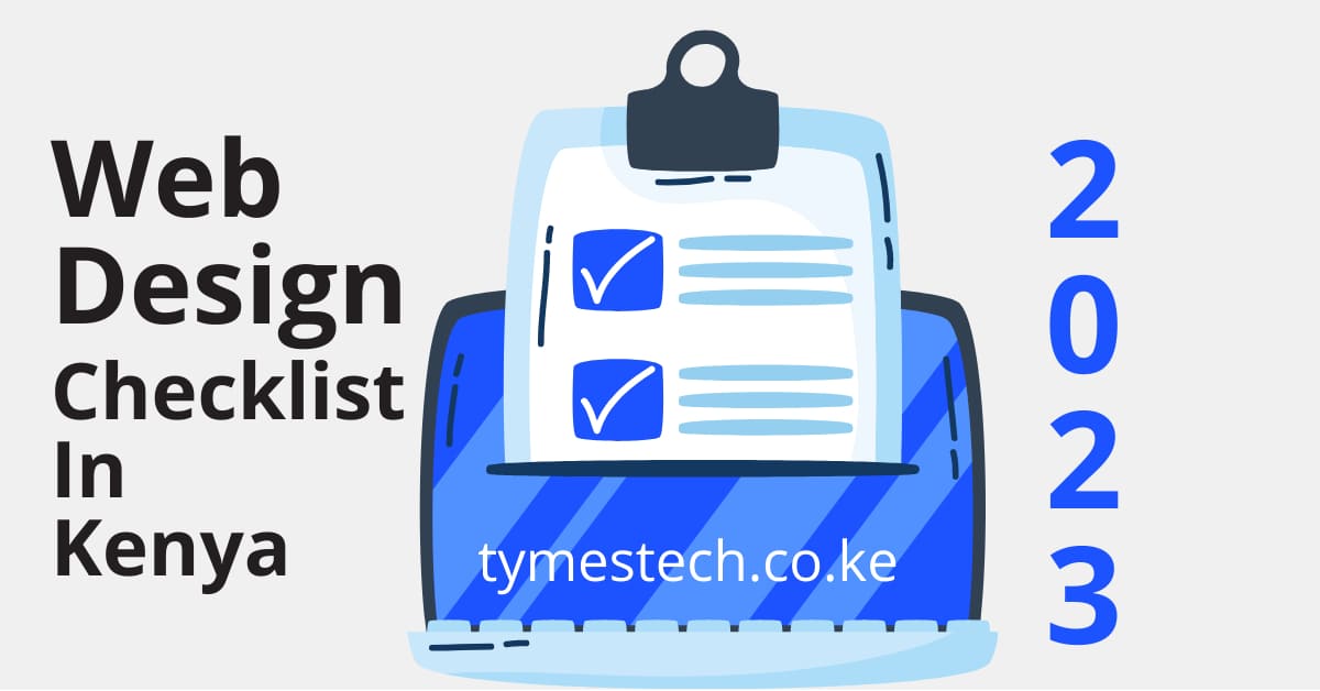 Illustration of web design checklist in Kenya 2023
